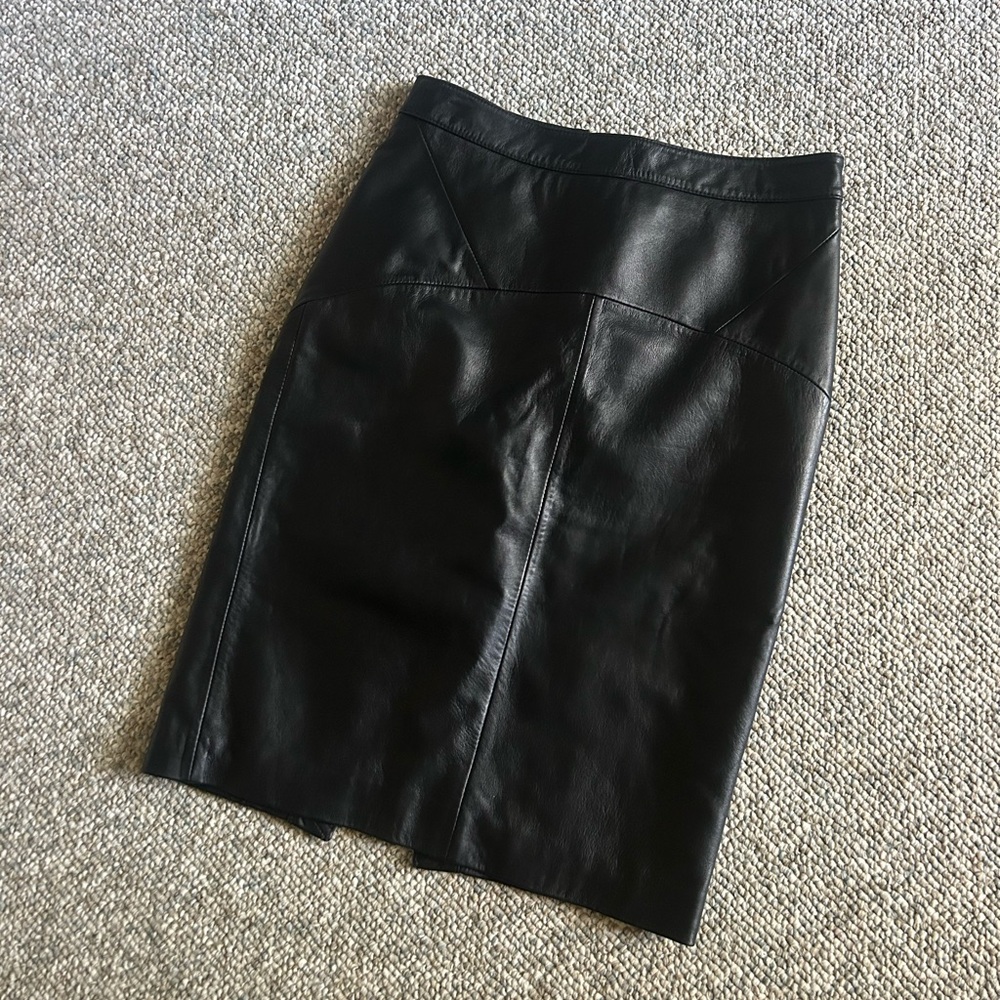 Whistles Black Pencil Skirt Knee-Length with Slit